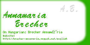 annamaria brecher business card